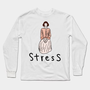 Aesthetic Stressful Girl Long Sleeve T-Shirt